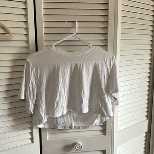 Great condition lululemon white cropped tee